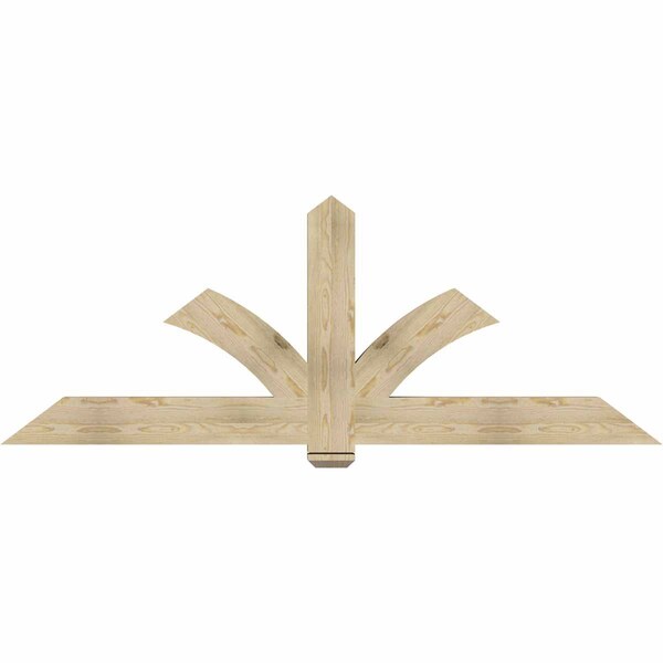 Ekena Millwork Redmond Rough Sawn Timber Gable Bracket, Douglas Fir, 84"W x 31"H x 4"D x 6"F, 9/12 Pitch GBW084X31X0406RED00RDF - main